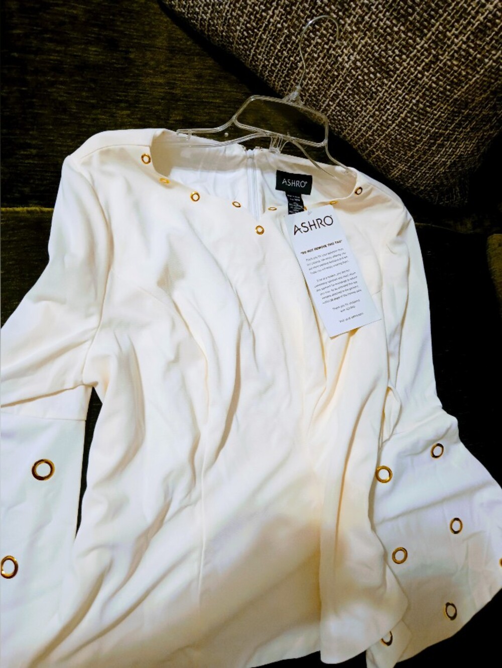 Net Isle Of BONITA :IVORY N GOLD RIVETS SET - Picture 2 of 7